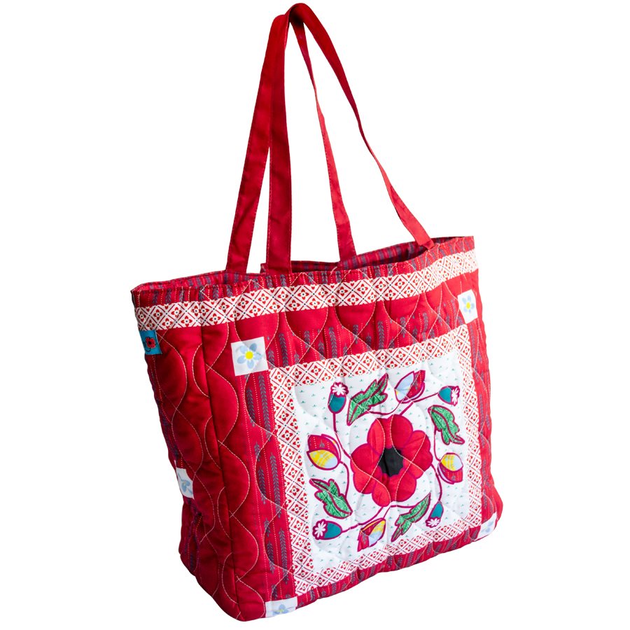 Quilted shopping bag sale