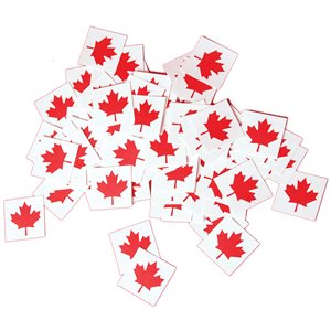 TEMPORARY TATTOOS MAPLE LEAF PKG 100