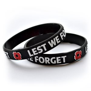 BRACELET COQUELICOT ANGLAIS "LEST WE FORGET"