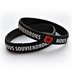 BRACELET COQUELICOT FRANÇAIS : "NOUS NOUS SOUVIENDRONS"