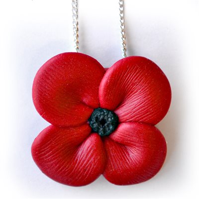 POPPY NECKLACE, CLAY