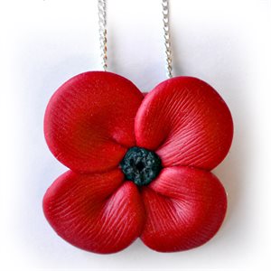 POPPY NECKLACE, CLAY