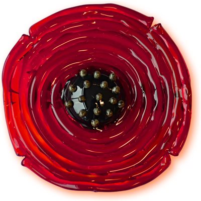 GLASS POPPY BROOCH GLASS POPPY BROOCH