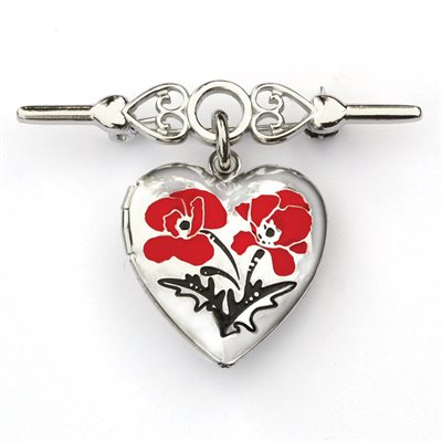 BROCHE AVEC MÉDAILLON, FRANÇAIS - NOUS NOUS SOUVIENDRONS