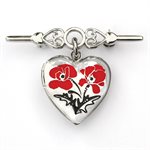 BROCHE AVEC MÉDAILLON, FRANÇAIS - NOUS NOUS SOUVIENDRONS