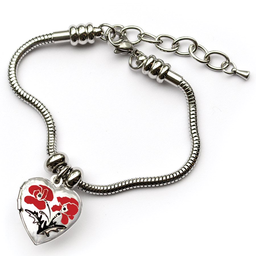 BRACELET AVEC MÉDAILLON, ANGLAIS LEST WE