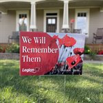 ENSEIGNE DE PELOUSE WE WILL REMEMBER THEM