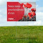 ENSEIGNE DE PELOUSE NOUS NOUS SOUVIENDRONS D'EUX  16" X 24"