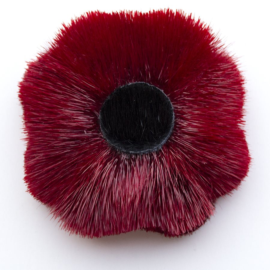 SEALSKIN POPPY BROOCH TRUDY METCALFECOE