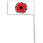 DRAPEAUX COQUELICOTS 6" X 3", LOT DE 12