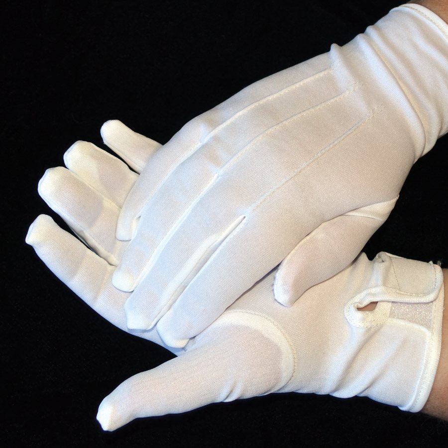 WHITE NYLON GLOVES