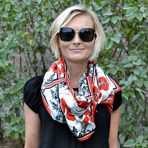 SILK POPPY SCARF 