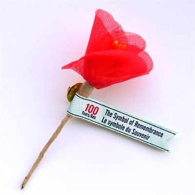 COMMEMORATIVE POPPY FLOWER 100th ANNIVERSARY COMMEMORATIVE POPPY FLOWER 100th ANNIVERSARY
